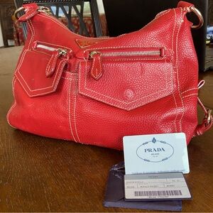 Vintage leather Prada Buffalo bag